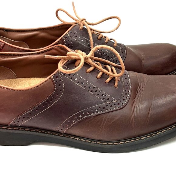 GH Bass & Co Men's BASS Drew Size 11.5 medium, Small worn spot on back Left Shoe - Picture 5 of 10